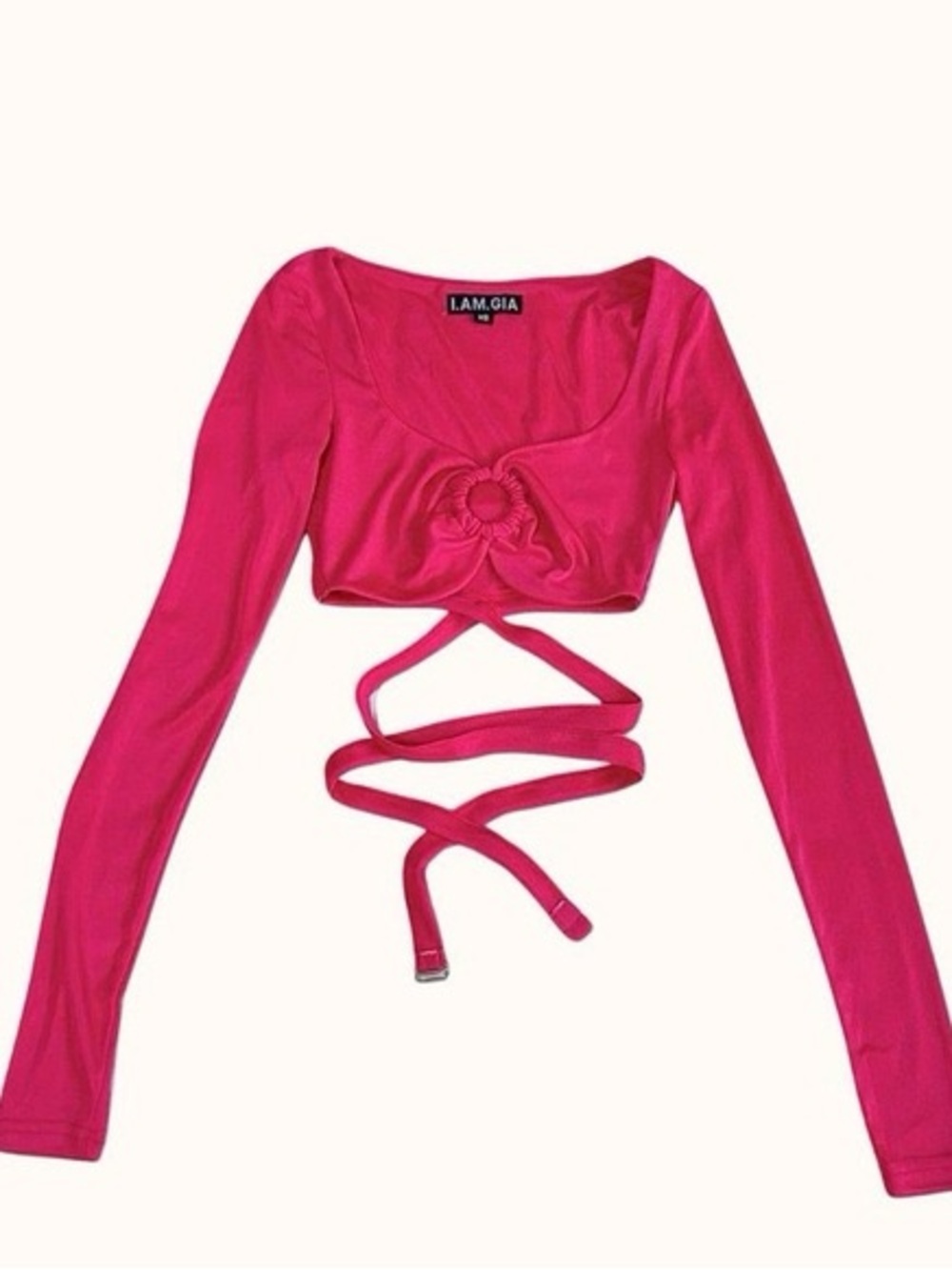 I. AM. GIA Hot pink tie top